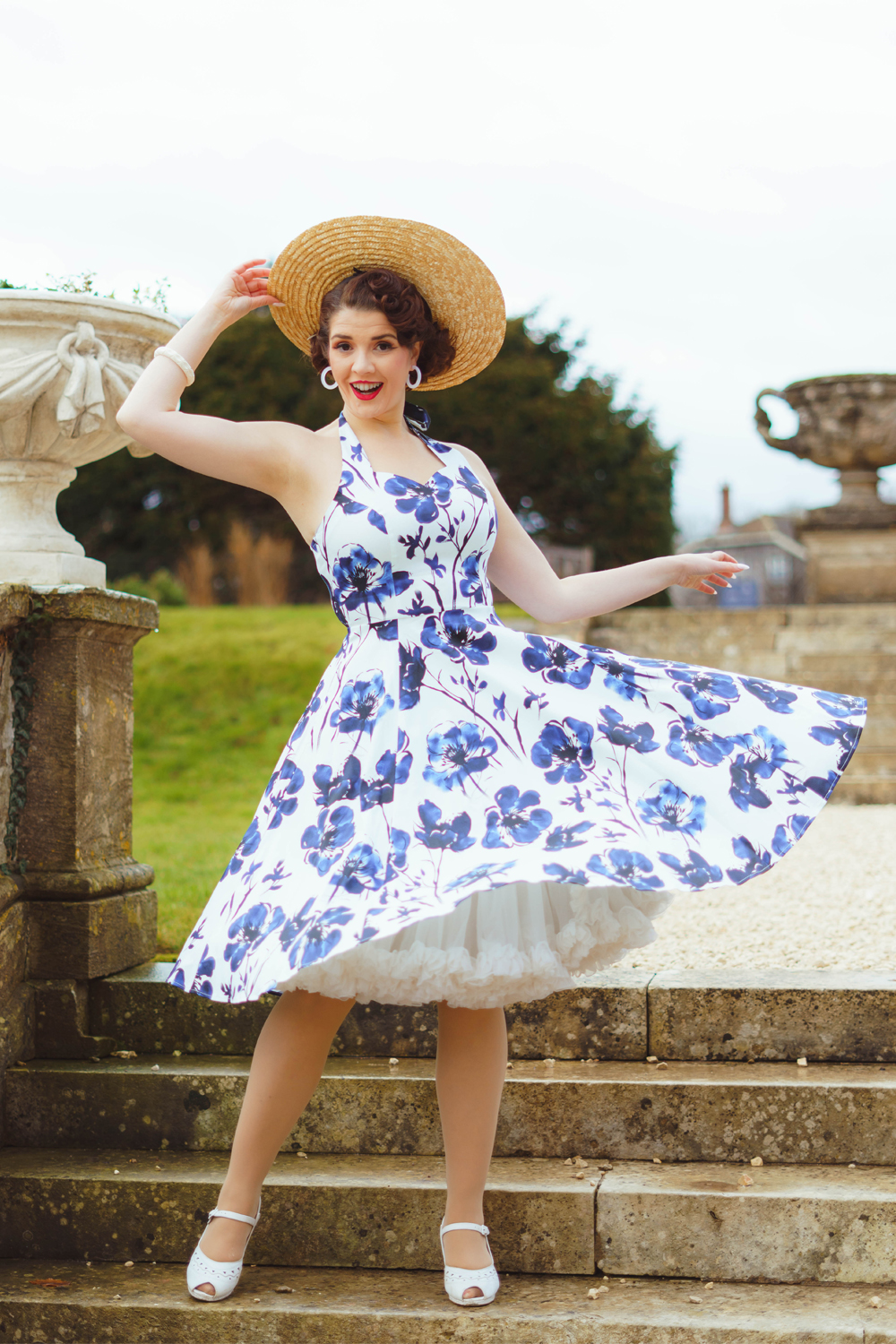 Indigo Romance Swing Dress